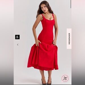 House Of CB ‘Amore’ Midi Dress in Scarlet